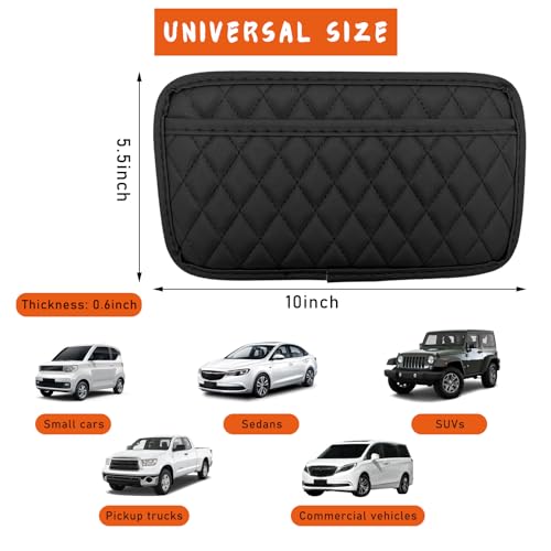Sylvil 2PCS Car Side Pocket Organizer, Leather Auto Seat Storage Bag for Cell Phone Sunglasses, Waterproof Document Holder Tray Pouch for Vehicle Seat Gap Filler, Car Accessories (Large) - Image 2