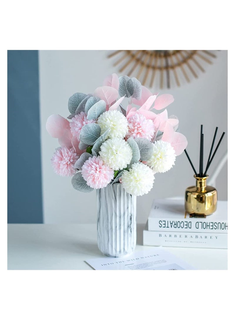 Artificial Flowers Bouquets Faux Hydrangea Arrangements for Table Centerpieces Home Garden Party Office Wedding Decoration for Living Room Kitchen Decor - Image 2