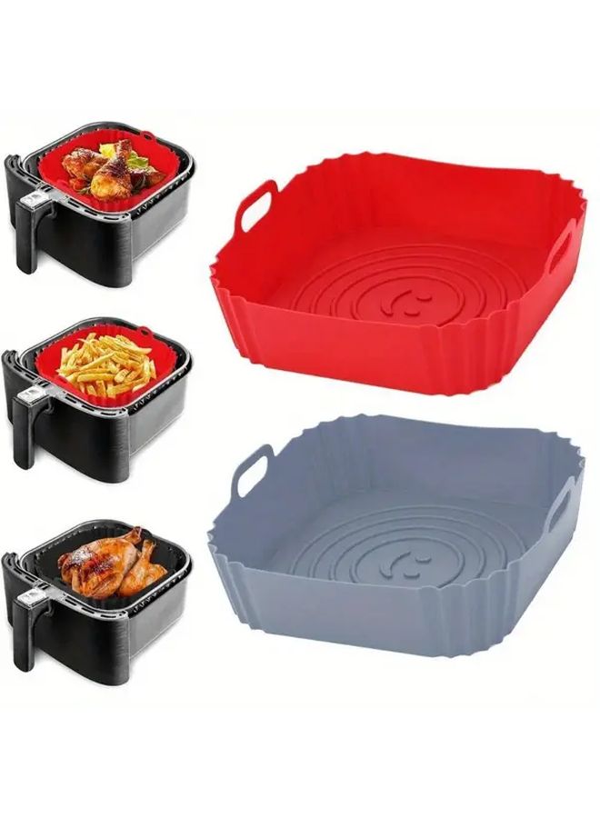 Brown Non Stick Silicone Air Fryer Liners Baking Mats For Oven And Air Fryer - Image 1