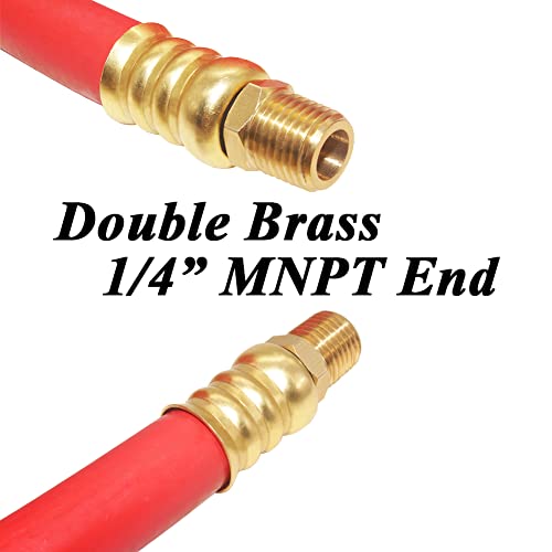 Qolekog 3/8" x 50ft Heavy Duty Rubber Air Hose 300Psi with 1/4"MNPT (Red) - Image 4