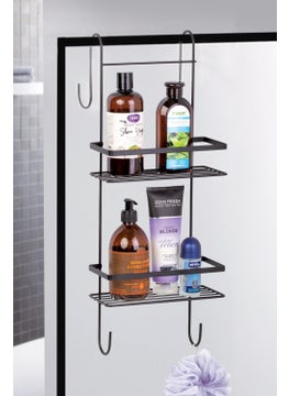 ‎okyanus Home Ocean Home Black Laminate Shower Cabin Shampoo Holder - 11X24 cm  - Image 1