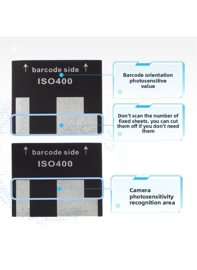 Generic ISO Photosensitive Barcode DX Coded Sticker 135 Film Disc Film Sub-packaging Film Cassette Dot Camera Identification-Body Color:Iso 400Arrival With Number Of Sheets Can Be Posted With 10 Stickers  - Image 4