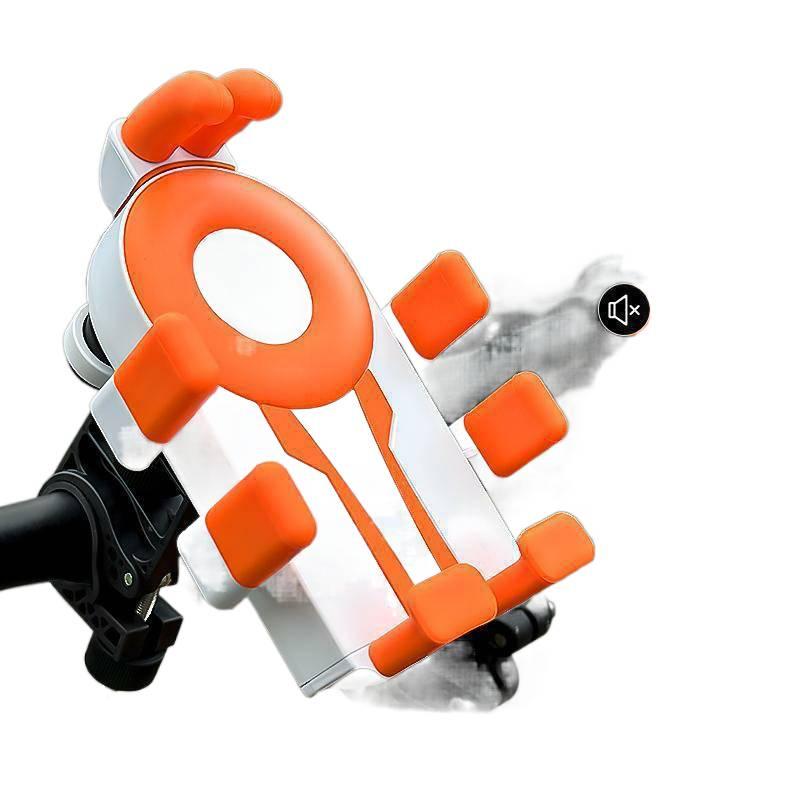 Secure Grip Phone Holder Motorcycle & Bicycle for Riding and Navigation and Rearview Mirror Mount for Universal Fit in Orange - Image 4
