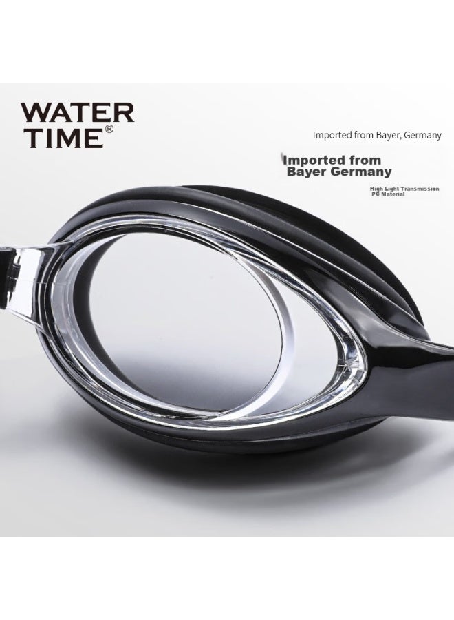 Watertime/shuichuan Swimming Goggles With Prescription Anti-fog Lenses, Large Frame Adult Swimming Gl, Deep Black, 150 Degrees - Image 3