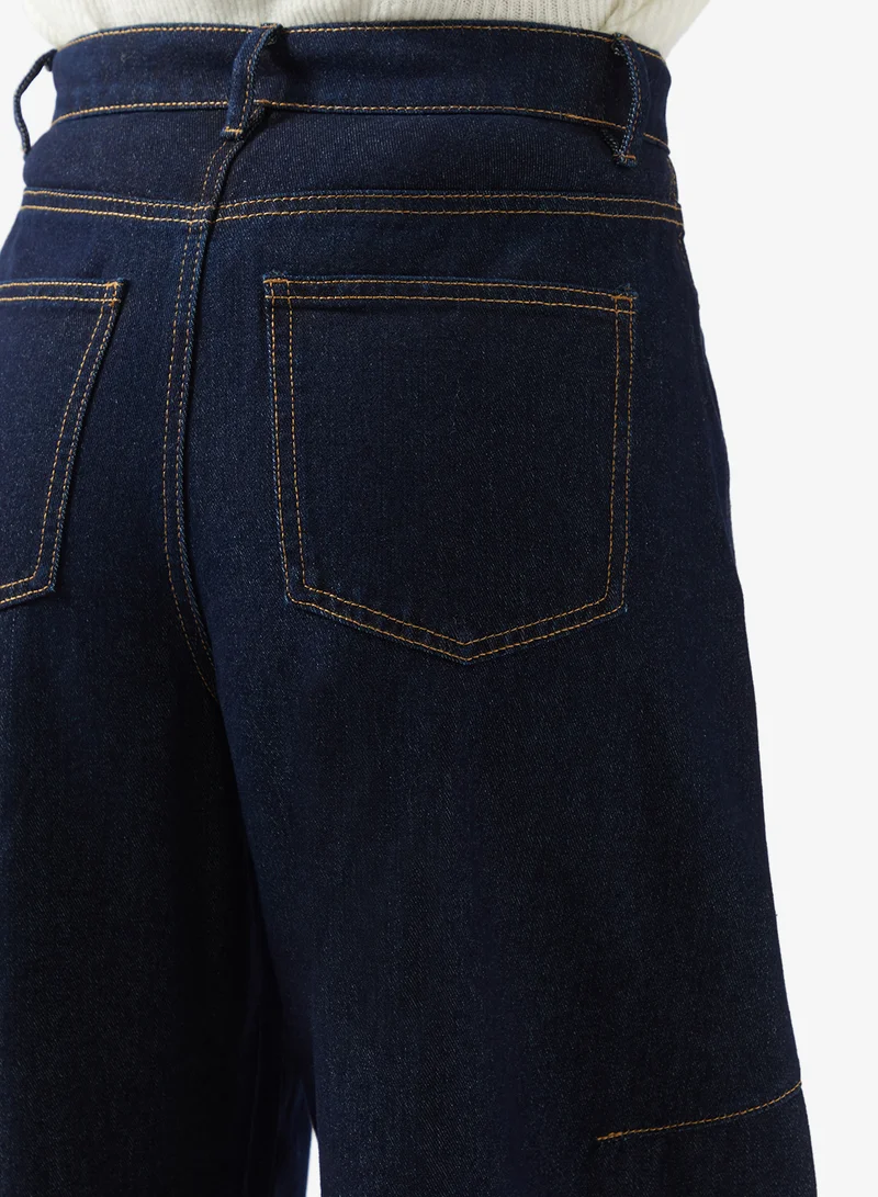 فيرو مودا جينز فيم كايتلين بخصر عالٍ وأرجل واسعة