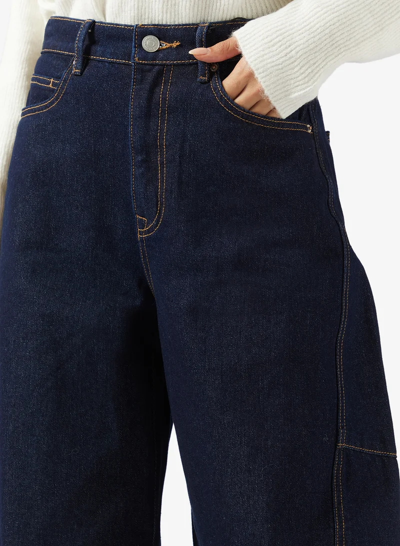 فيرو مودا جينز فيم كايتلين بخصر عالٍ وأرجل واسعة