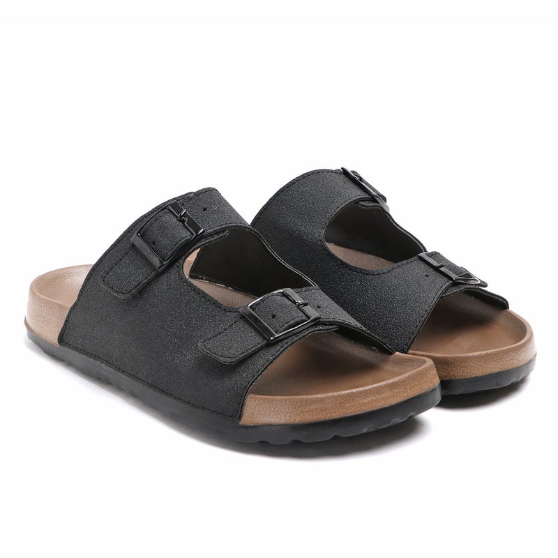 Face Black Sandals for Men with Arch Support - Image 5