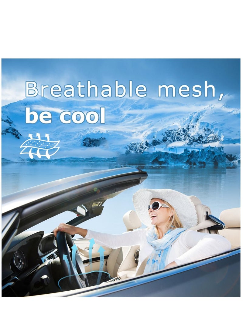 Arabest وسادة مقعد السيارة إسفين لسائق/راكب مقعد السيارة - وسائد مقعد السيارة للقيادة لتحسين الرؤية/الوضعية - وسادة مقعد سيارة من الإسفنج الذكي لألم الورك (غطاء شبكي، أسود) - Image 5