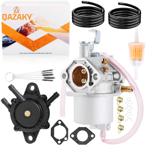 QAZAKY FE350 Carburetor + Fuel Pump Compatible with Golf Cart Club Car DS Precedent Turf Carryall OHV Kawasaki FE350 Engine 1016441-01 1018059-01 1019059-01 1035245-01 1016478 1016438 1016439 1016440 - Image 1