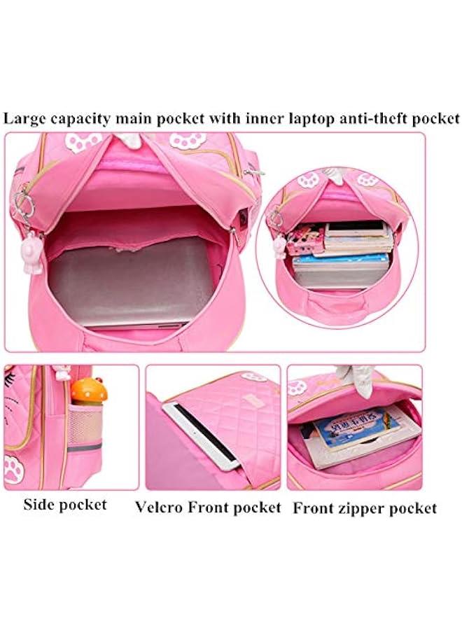 Kawaii Cat School Bag for Girls Kids Elementary Backpack Students Book Bag Primary School Bag for Teens - Image 3