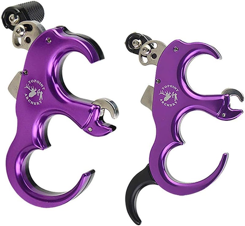 SHARROW Bow Release Aid 3/4 Fingers Automatic Archery Release Aluminium Alloy Thumb Trigger for Compound Bow Accessory - Image 1