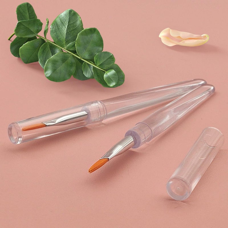20pcs Crystal Handle Lipstick Applicator Set 10.5cm Artificial Fiber Lip Mask Brushes with Caps Portable Lip Makeup Tools for Travel and Daily Use - Image 3