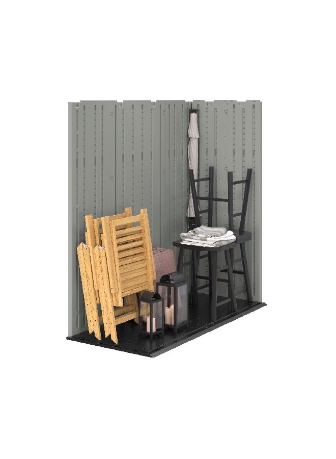 suncast Compact Everett Storage Shed Dove Grey and Black 6 x 3ft BMS6312 - Image 5