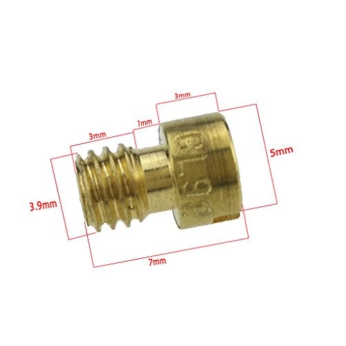 Glixal GY6 49cc 50cc 80cc 100cc CVK Carburetor Carb Main Jet 139QMB 139QMA #78#80#85#87#88#90#92#94#96#98 (10 pcs set) - Image 3