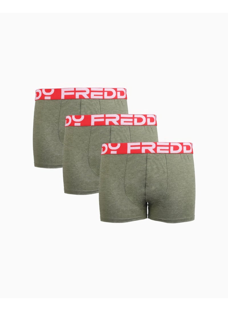 FREDDY Men’s Sports Boxers 3-Pack - Grey | Comfortable Cotton Boxer Shorts for Men - Image 1