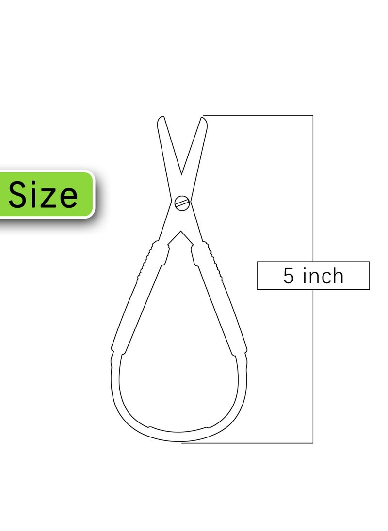 Excefore Loop Scissors for Children  Student and Teens and 5" Inches Colorful Looped Adaptive Design Right and Lefty Support Small Easy-Open Squeeze Handles(6-Pcs)  - Image 2