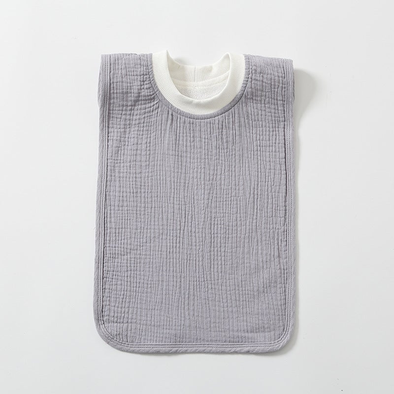 Oversized Baby Bibs Waterproof Multi-Use Grey (gauze pullover saliva towel)
