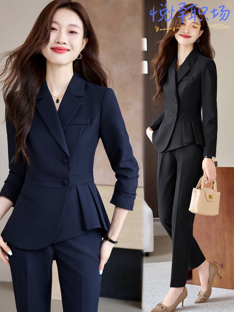 High-End Suit Work Clothes Suit Women'S Fashion Temperament Goddess Fan Manager Business Wear President'S Dress Micro Trousers - Image 2