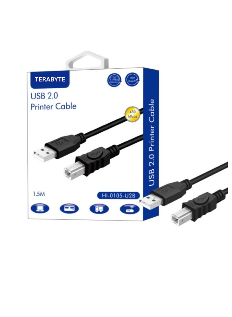 Terabyte USB 2.0 A-B PRINTER CABLE-1.5M - Image 1