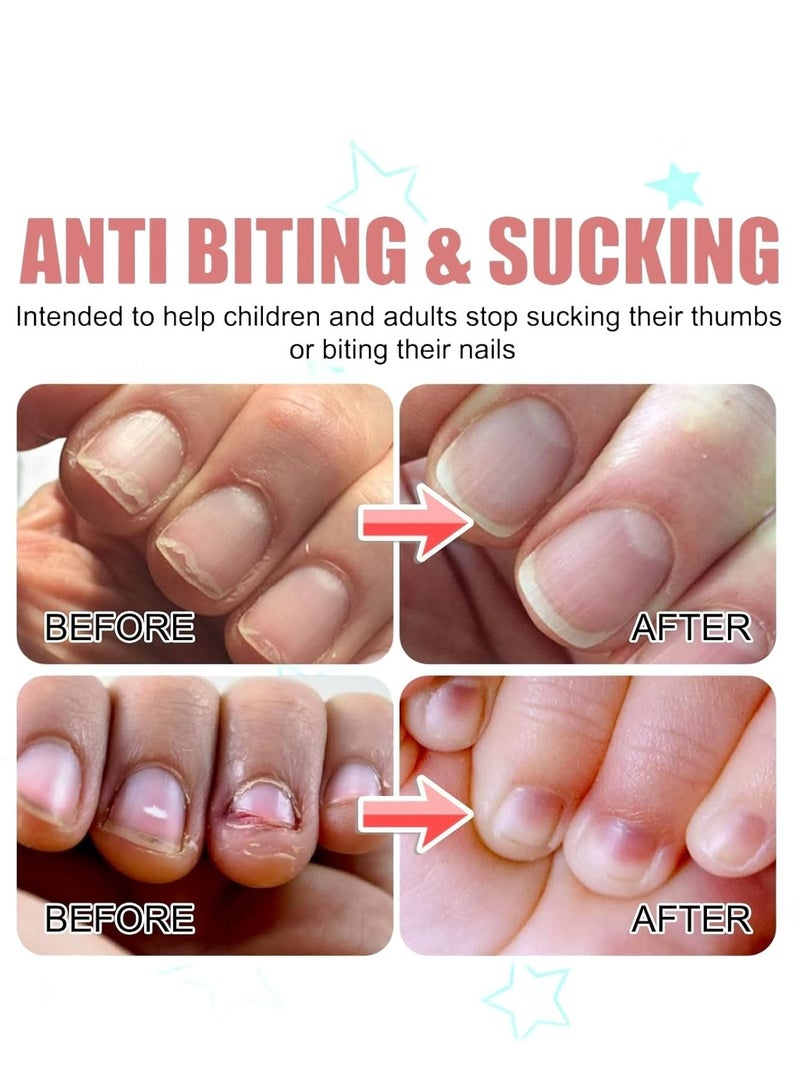 Lanthome Anti Nail Biting Polish, Stop Nail Biting, Nail Biting Prevention for Adults, 2-in-1 Stop Biting Nails, Clear Nail Varnish, Stop and Grow Nail Biting, Thumb Sucking Prevention 5ml*2 - Image 2