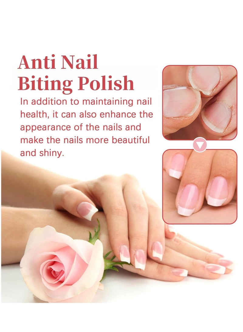 Lanthome Anti Nail Biting Polish, Stop Nail Biting, Nail Biting Prevention for Adults, 2-in-1 Stop Biting Nails, Clear Nail Varnish, Stop and Grow Nail Biting, Thumb Sucking Prevention 5ml*2 - Image 3