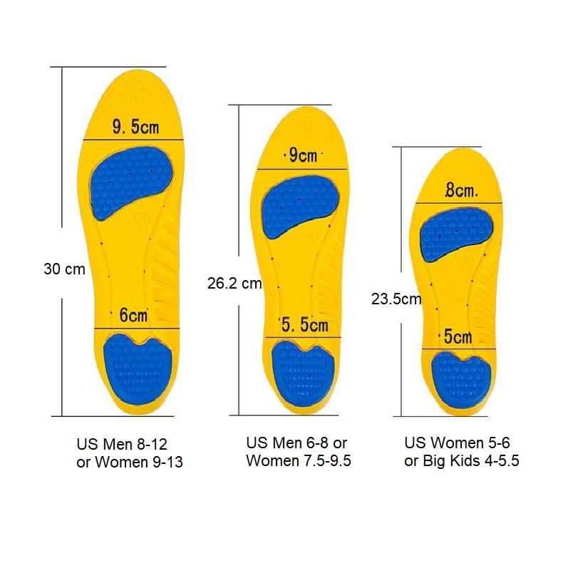 Happystep Memory Foam Sport Gel Shoe Insoles  Heel Cushioning and Shock Absorption (Women 5-6.5) - Image 4
