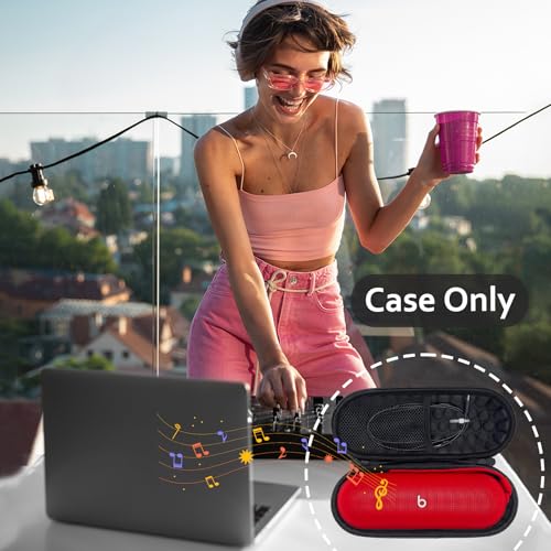 ICIMBI Hard Carrying Case for Beats Pill 2024 Bluetooth Speaker,Shockproof Protective Travel Case with Foam Padding and Mesh Pocket for New Beats Pill Accessories,Black - Image 4