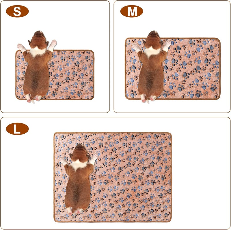 CADONO 1 Pack 3 Blankets Super Soft Fluffy Premium Fleece Pet Blanket Flannel Paw Printed Throw for Dog Puppy Cat (Medium 30x20'', Grey) - Image 2