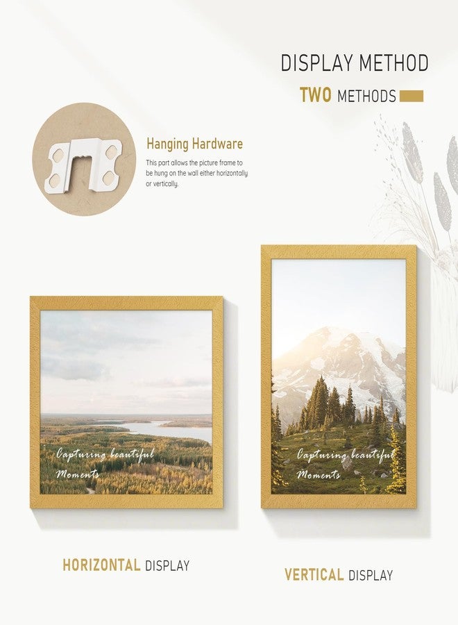 Picrit إطار صور Picrit مقاس 11x14، إطار صور للتعليق على الحائط، ذهبي - Image 3