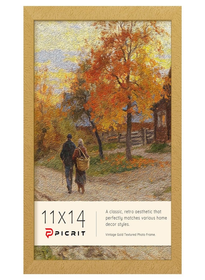Picrit إطار صور Picrit مقاس 11x14، إطار صور للتعليق على الحائط، ذهبي - Image 1