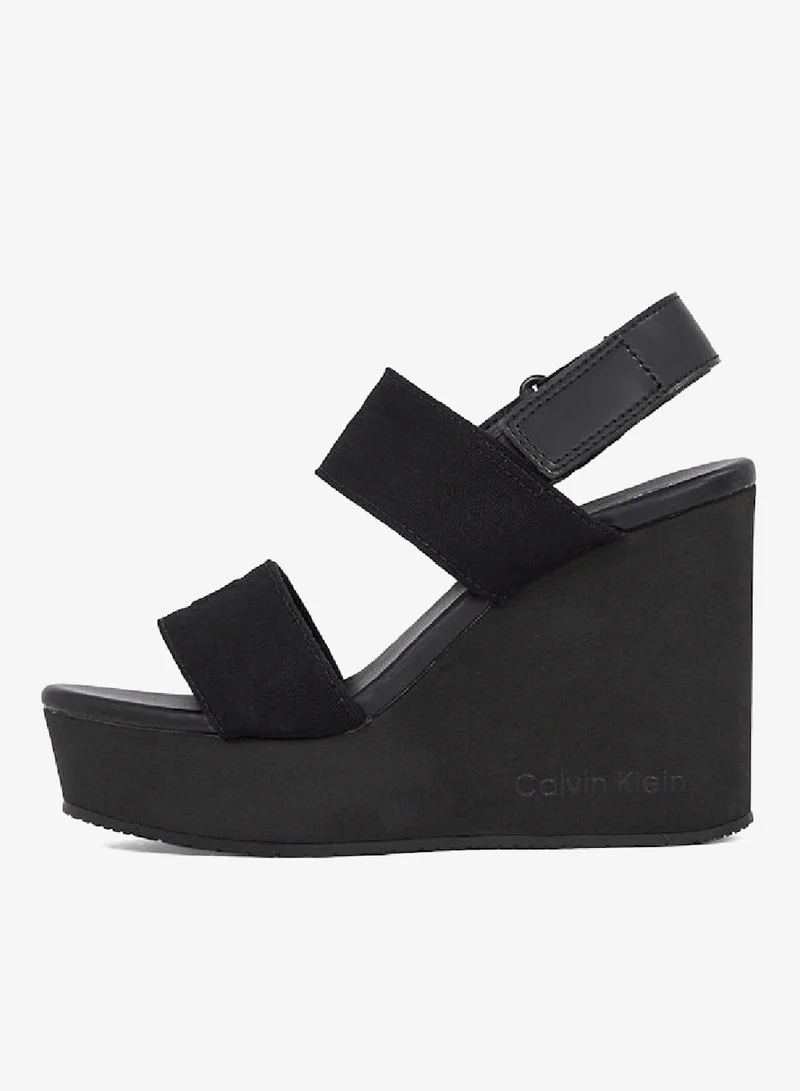 Calvin Klein Jeans Triple Black Wedge Sandals for Women | Best Price UAE