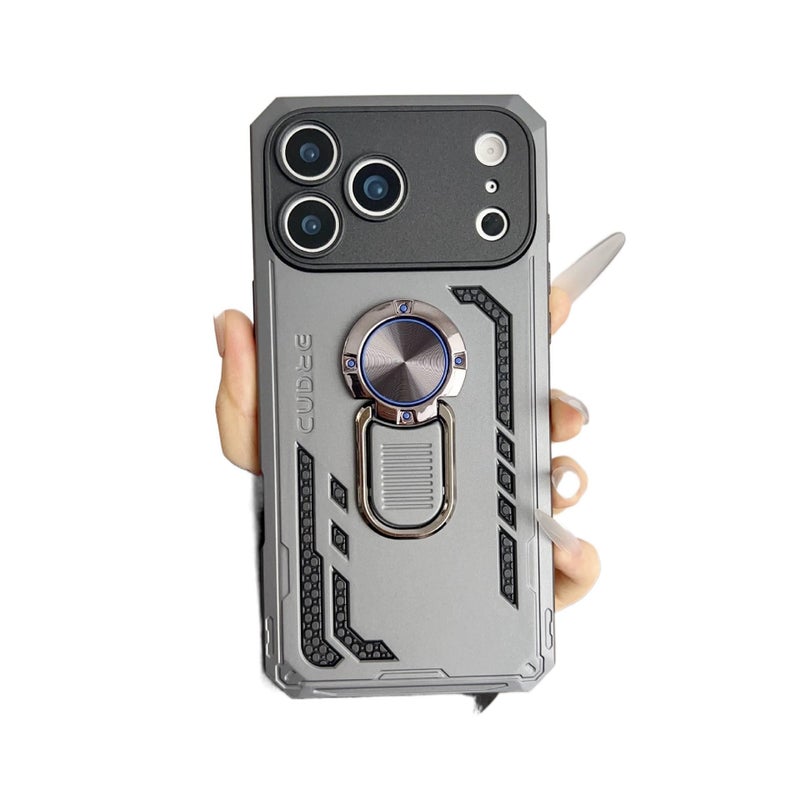 Protective Case | TPU+PC | Anti-Fingerprint | Gray | Drop Protection | Shockproof Cover for iPhone 16 / 16 Plus / 16 Pro / 16 Pro Max - Image 1
