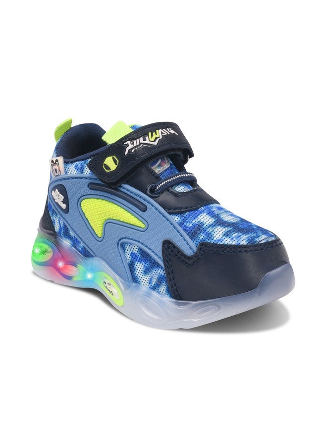 KATS Boys Antibacterial Round Toe LED Sneakers with Velcro Closure - Image 5