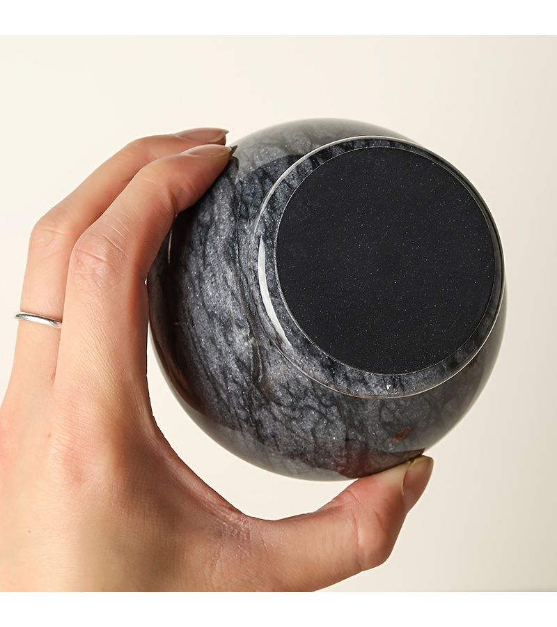White Marble Mortar And Pestle Set 3.8 Inch Natural Stone Grinder - Image 5