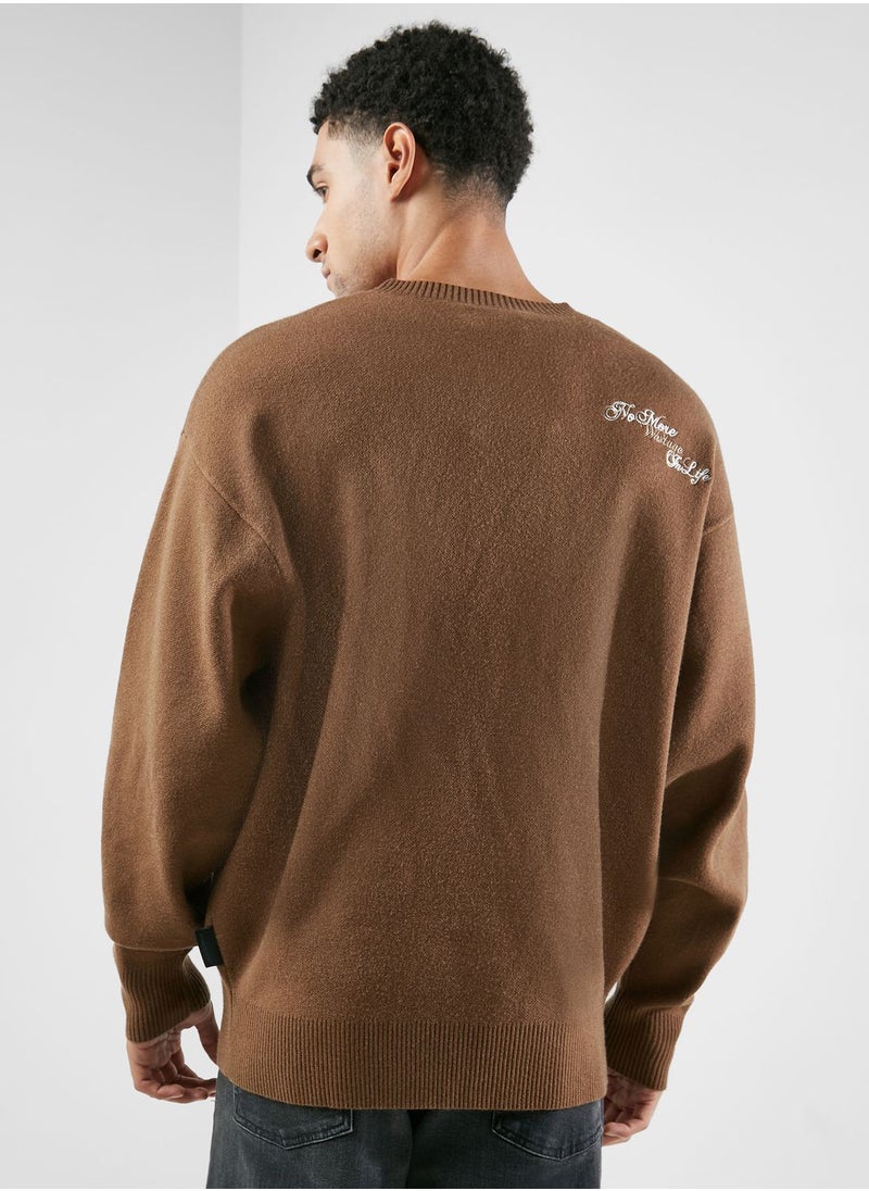 izzue - Graphic Knit Sweatshirt - Image 1