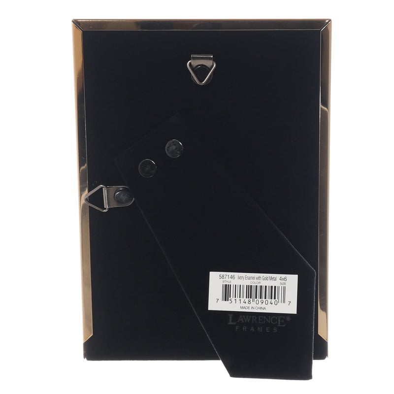 Lawrence Frames Metal and Enamel Picture Frame  Ivory  4x6 - Image 4