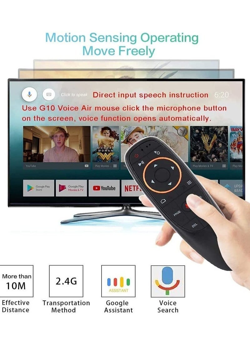 PopZa Remote Air Mouse Remote, 2.4G RF Wireless Remote Control with 6 Axis Gyroscope and IR Learning, Air Fly Mouse with Voice Input for Android TV Box/PC/Smart TV/HTPC/Projector - Image 4