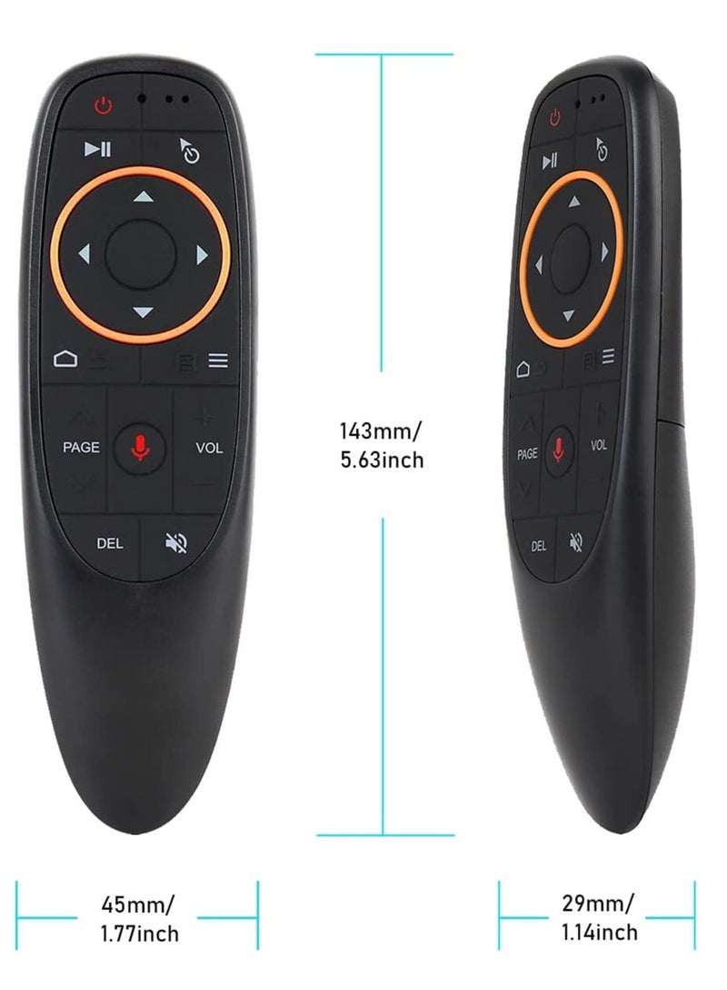PopZa Remote Air Mouse Remote, 2.4G RF Wireless Remote Control with 6 Axis Gyroscope and IR Learning, Air Fly Mouse with Voice Input for Android TV Box/PC/Smart TV/HTPC/Projector - Image 3