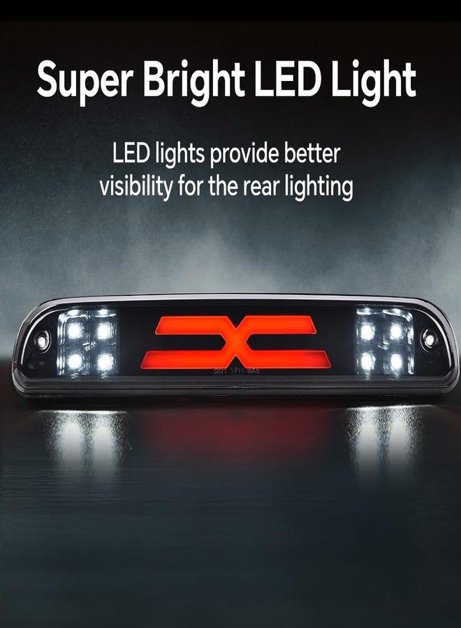 PIT66 LED 3rd Brake Light, Compatible with Ford F250 F350 F450 F550 Super Duty 1999-2016/Fit Ford Ranger 1993-2011/Fit Mazda B2300 B2500 B3000 B400 1995-2003, Smoky Lens Black Housing - Image 2