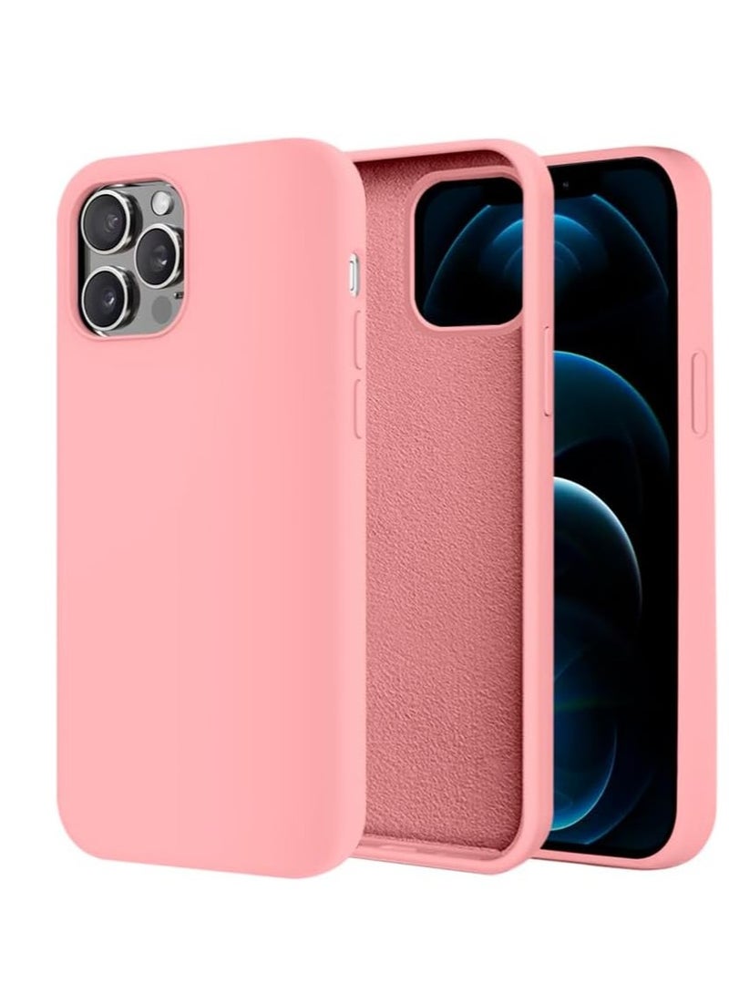iPhone 12 Pro Max Case, iPhone 12 Pro Max Silicone Case, Ultra Slim Full Body Protection Anti-Scratch Shockproof Silicone Case for iPhone 12 Pro Max 6.7", Grapefruit Pink