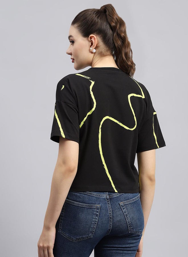 Rock.it Rock.it Women Black Slogan Printed Short Sleeve Top  - Image 4
