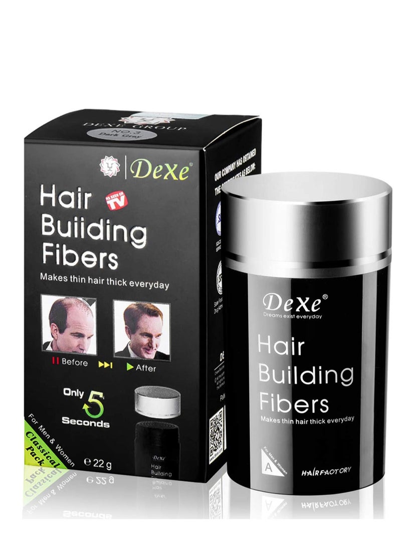 Dexe - Hair Building Fibers Makes Thin Hair Thick Everyday Dark Brown  22g - Image 1