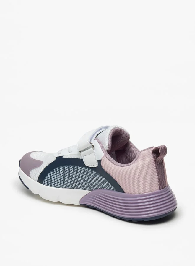 Kappa Girls' Panelled Sports Shoes with Hook and Loop Closure