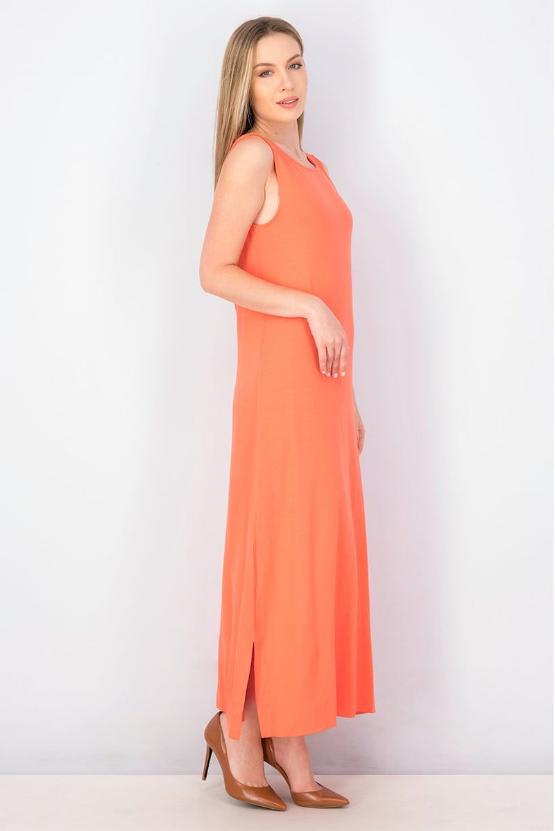 ESPRIT Women Plain Midi Casual Dress, Coral - Image 2