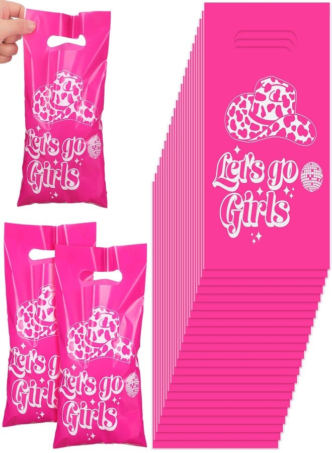 Clysee 50 Pcs Cowgirl Party Decor Bags, Disco Cowgirl Party Favors Plastic Candy Bags for Bachelorette, Wedding, Birthday, Bridal Shower(Let's Go Girls) - Image 1