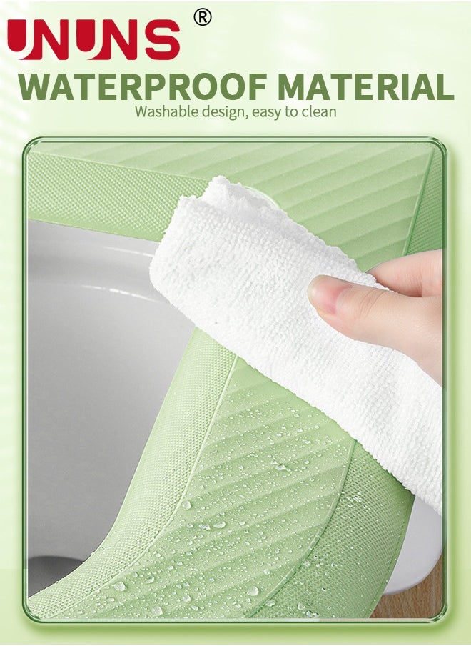 UNUNS Toilet Seat Cushion,2-Pack Waterproof Silicone Toilet Seat Cover，Padded Toilet Seat With Lifting Handle,Washable,Reusable And Durable,Clean Without Bacterial Residue  - Image 5