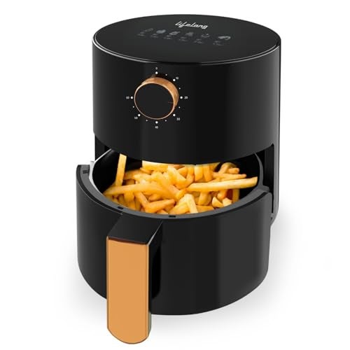 Lifelong 2.5L Air Fryer For Home-800W Small Airfryer Machine To Fry,Bake&Roast With Timer Control-Oil Free Fryer Machine-Electric Air-Fryer With 360° Hot Air Circulation Technology (Llhf26),Black - Image 1