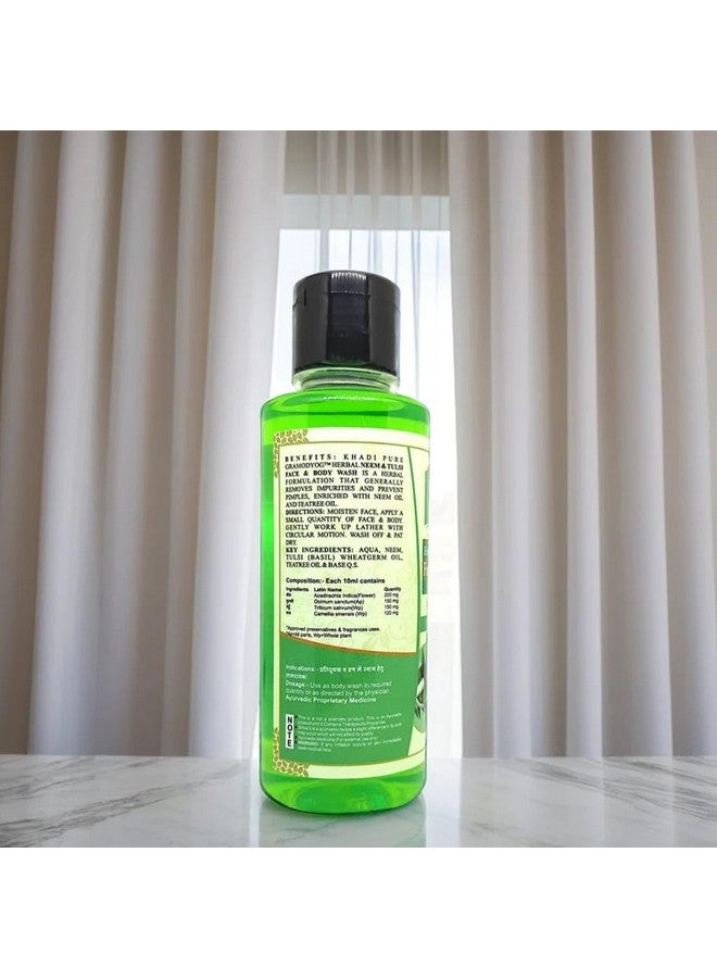 Khadi Pure Jasmine Mogra & Neem Tulsi Body Wash, 210 ml (Pack of 4) - Image 2
