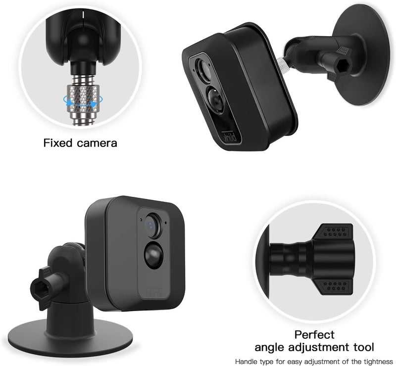 تيوهو مجموعة تركيب حائط بدون براغي لـ Blink Outdoor الجديد بالكامل وBlink XT2 وBlink XT وBlink Mini، سهل التركيب، لا حاجة لأدوات، لا فوضى، لا حفر، تركيب بلاصق قوي، أسود (عبوة واحدة) - Image 4