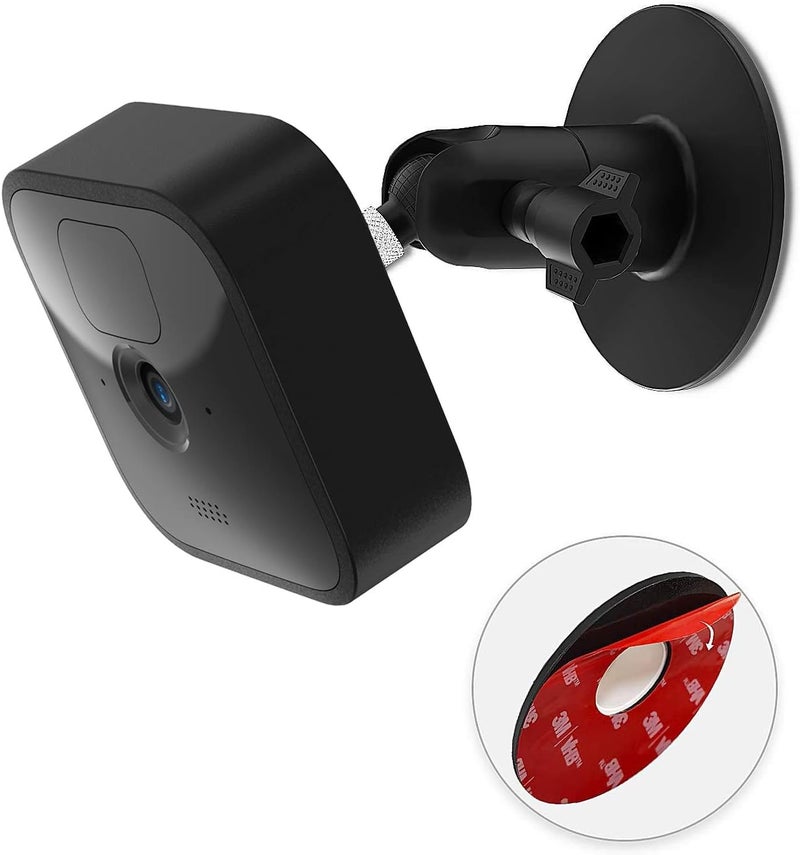 تيوهو مجموعة تركيب حائط بدون براغي لـ Blink Outdoor الجديد بالكامل وBlink XT2 وBlink XT وBlink Mini، سهل التركيب، لا حاجة لأدوات، لا فوضى، لا حفر، تركيب بلاصق قوي، أسود (عبوة واحدة) - Image 1